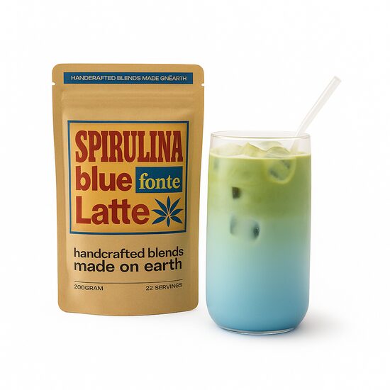 Pudra Spirulina Blue Latte 225g, Superfood Fonte Latte Spirulina Blue