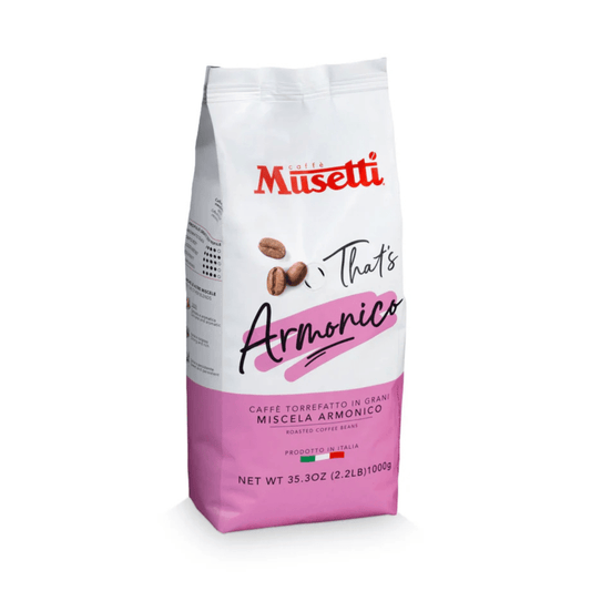 Pachet cafea boabe si cesti Rainbow Musetti, Armonico 1KG si set cesti espresso 50ml Rainow