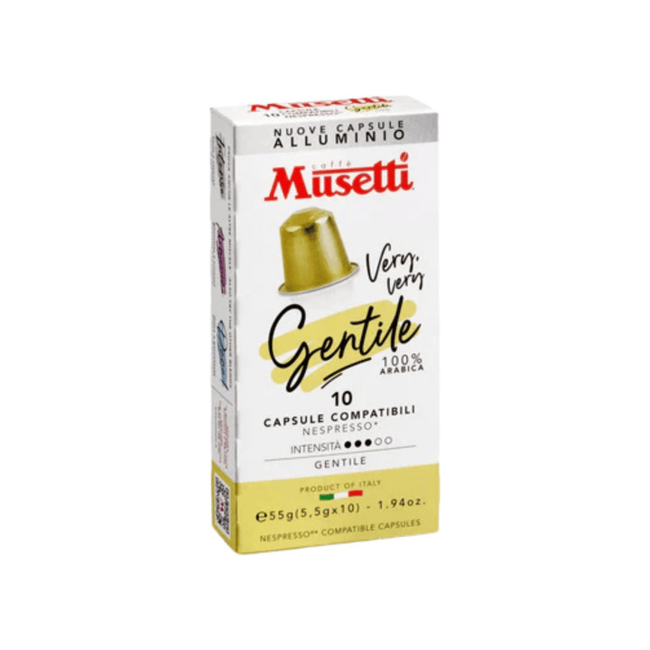 Nespresso Compatibile Capsule Musetti Gentile 100% Arabica, 10pcs