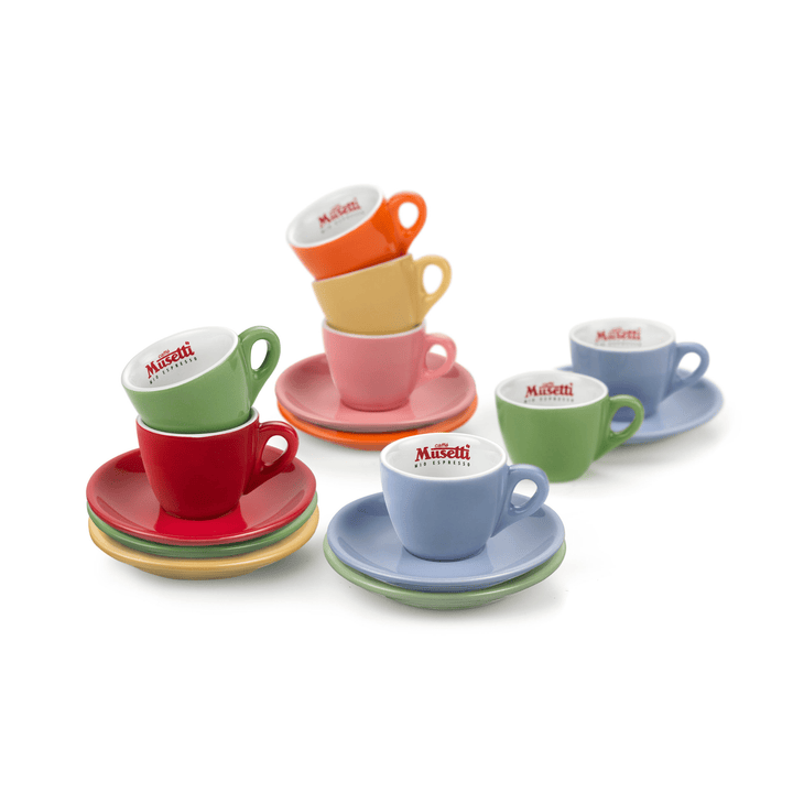 Set 6 Cesti Espresso Scurt 50 ml Musetti Rainbow