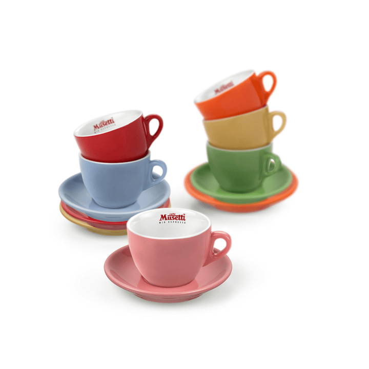 Set 6 Cesti Cappucino 220 ml Musetti Rainbow