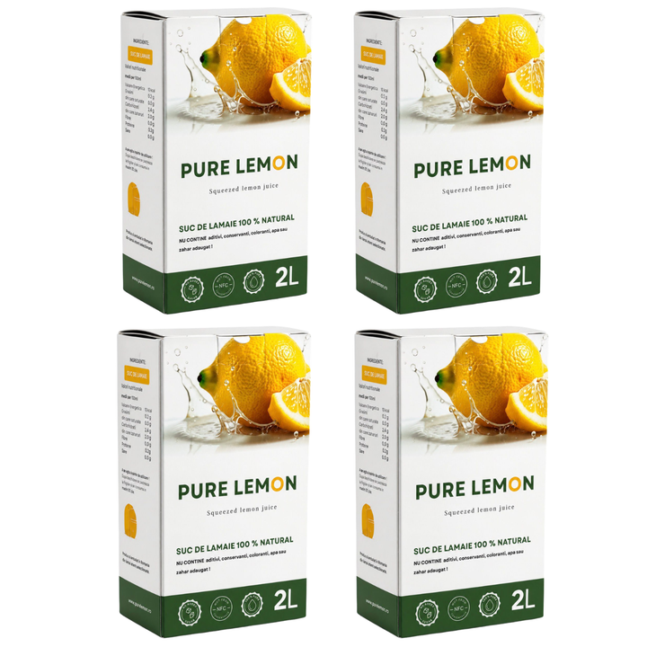 Suc lamaie 100% PURE LEMON, Bax 4x2000ml
